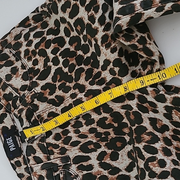 Paige Leopard Hoxton Ankle Raw Hem Jean EUC - Picture 10 of 16